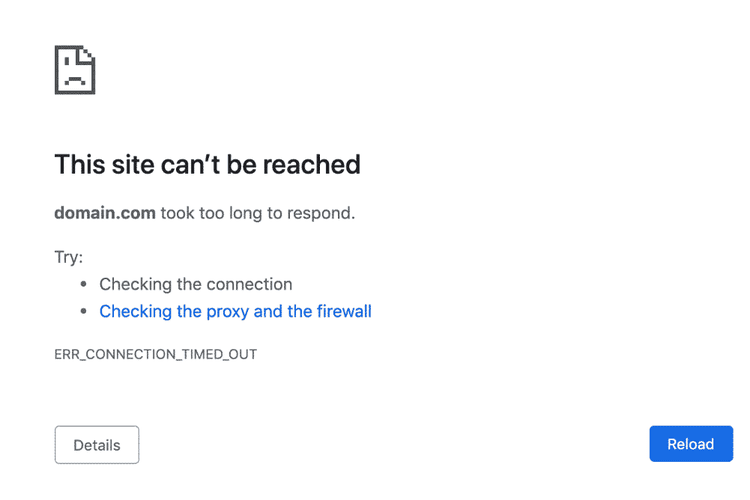 web tidak bisa di buka