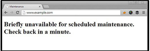 briefly unavailable wordpress